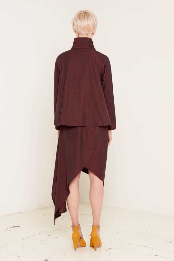 Alexandra Shirt (Burgundy) - Image 6