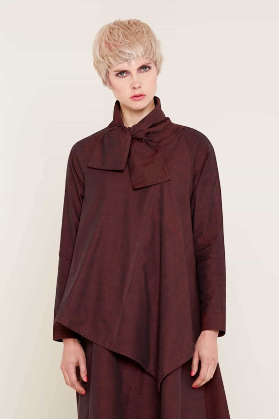 Alexandra Shirt (Burgundy) - Image 3