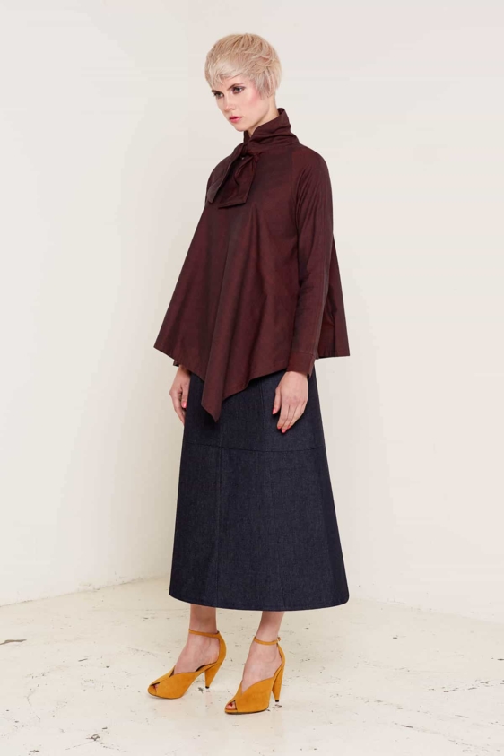 Alexandra Shirt (Burgundy) - Image 2
