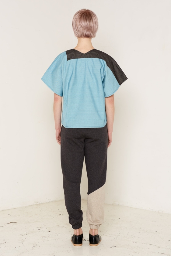 Mars Top (Grey and Aqua) - Image 3