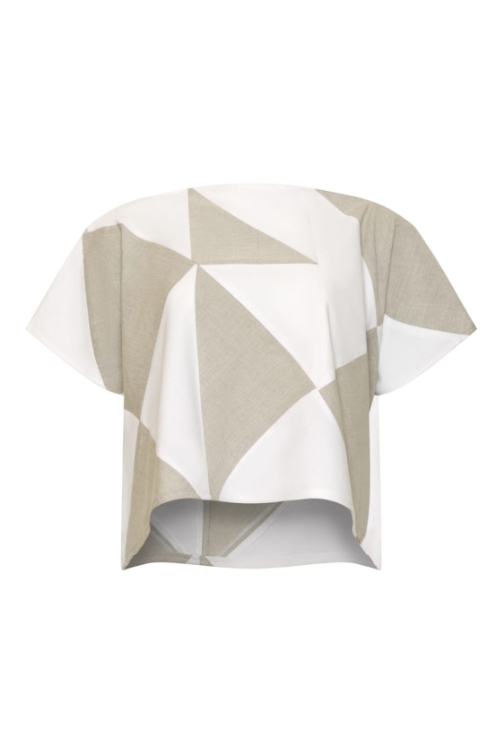 Rhea Top (White and Beige) - Image 4