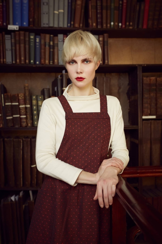 Candy Dress (Burgundy Dots) - Image 6