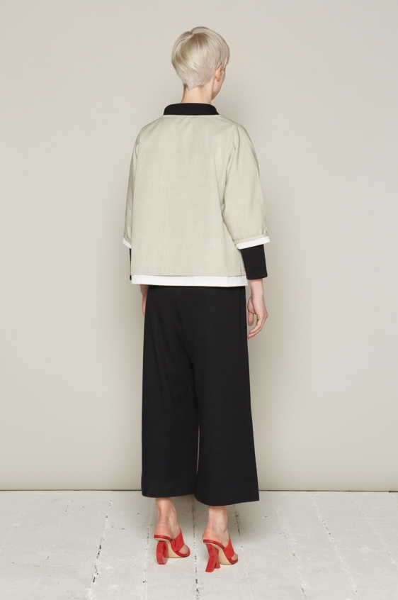 Liza Jacket (Beige & White) - Image 3