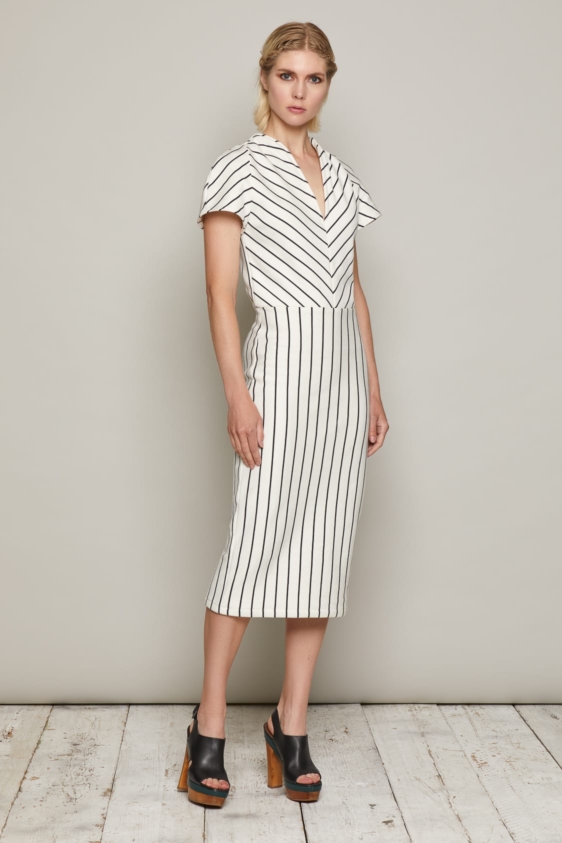 Camille Dress (White and Black) - Image 2