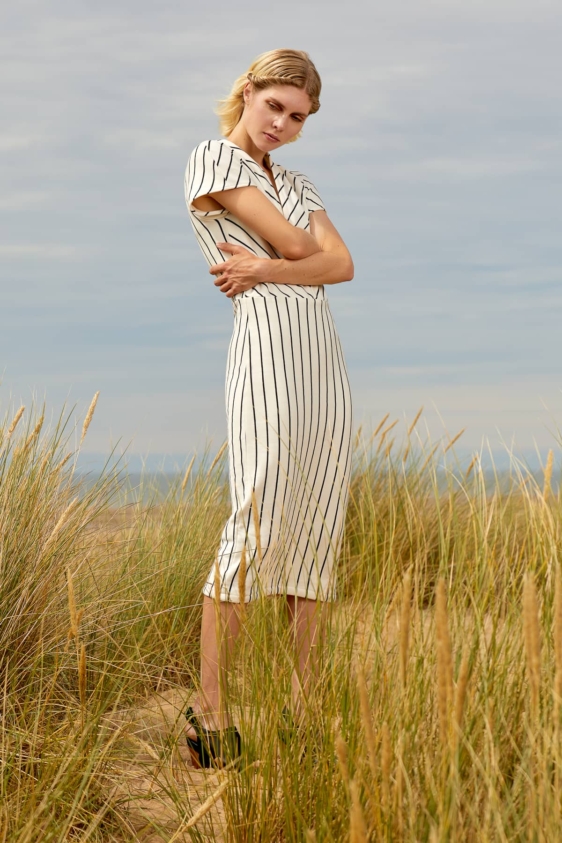 Camille Dress (White and Black) - Image 5