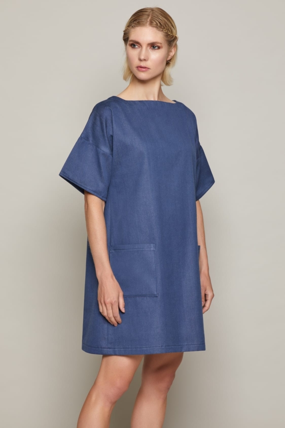 Paula Dress (Navy)