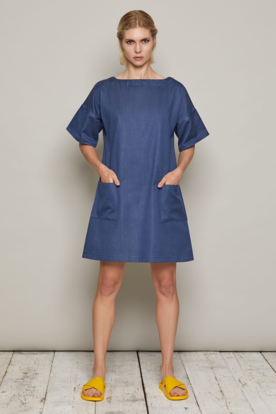 Paula Dress (Navy) - Image 2