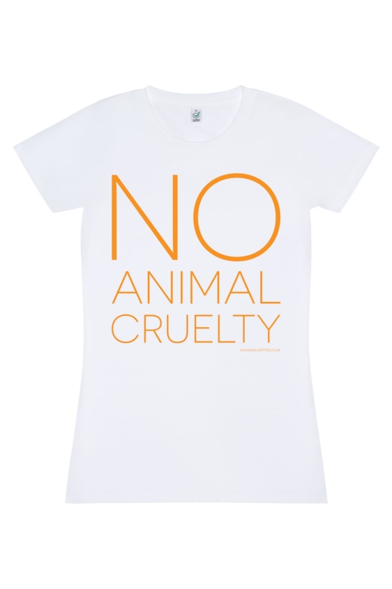 No Animal Cruelty T-Shirt (White) - Image 2