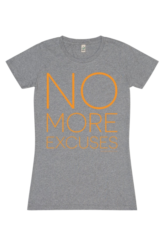 No More Excuses T-Shirt (Grey) - Image 2