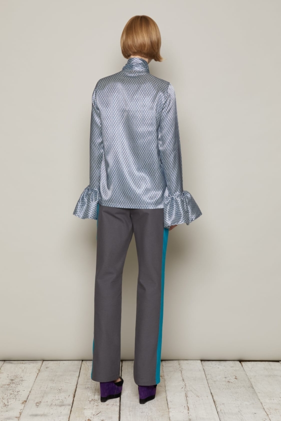 Heidi Blouse (Blue & White) - Image 4