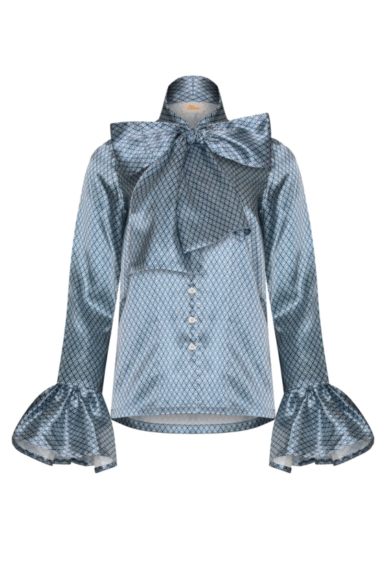 Heidi Blouse (Blue & White) - Image 5