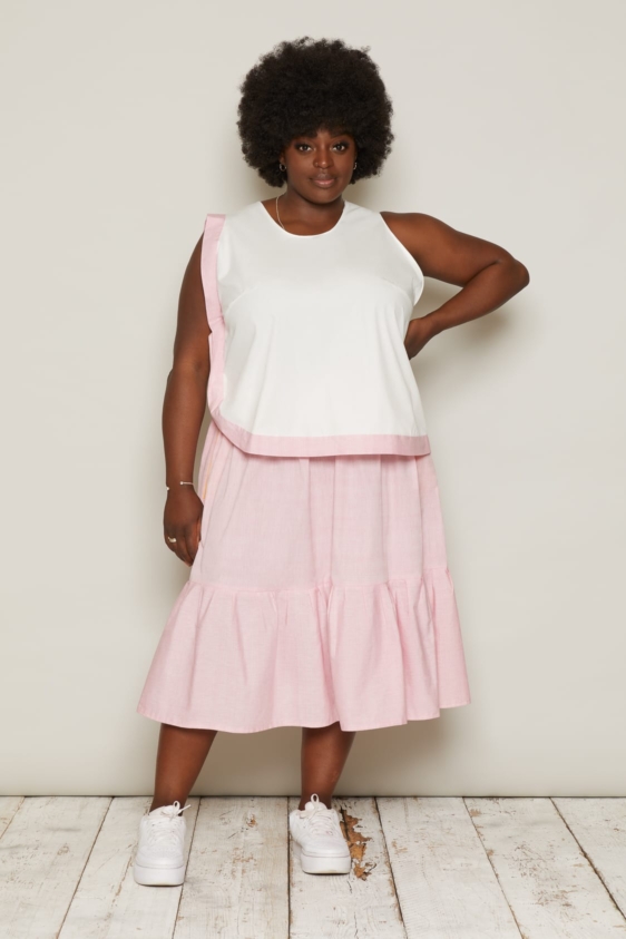 Ari Top (White & Pink)