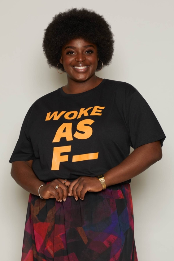 Woke As F T-Shirt (Black) - Image 4