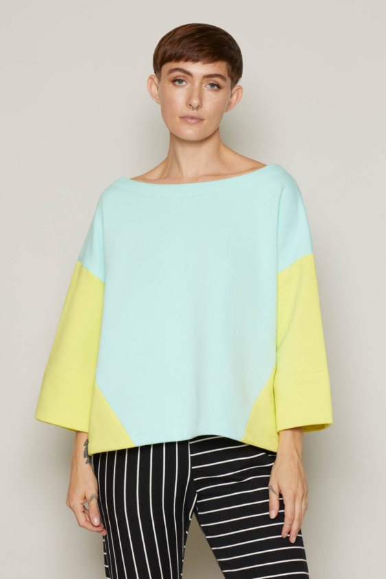 Debbie Top (Mint & Yellow) - Image 2